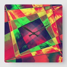 Överlappande mellan snedställda och överlappande r fyrkantig klocka