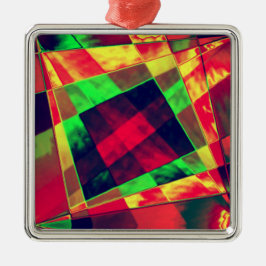 Överlappande mellan snedställda och överlappande r julgransprydnad metall