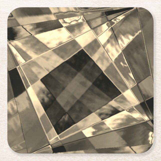 Överlappande mellan snedställda och överlappande r underlägg papper kvadrat (Framsidan)