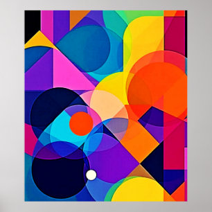 Överlappande nyanser: Abstrakt fusion Poster