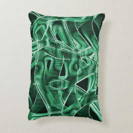 Överlappande och överstruken grönt prydnadskudde