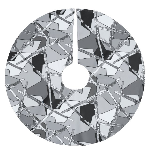 Överlappande plåtar julgransmatta borstad polyester (Framsidan)