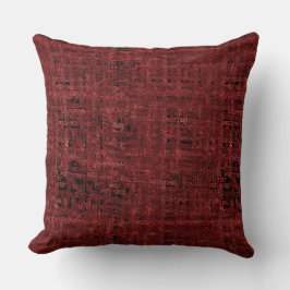 Överlappande röda, små fyrkanter med färgtoning kudde