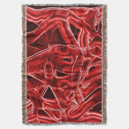 Överlappande rödakryliska rester av ribbor filt