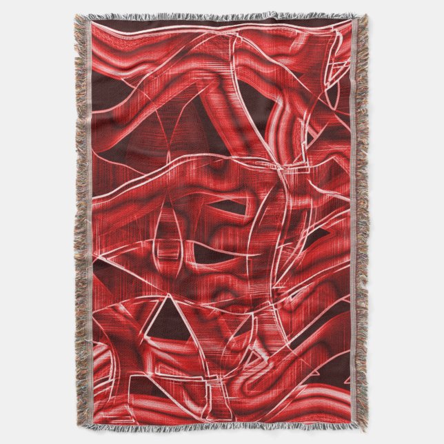 Överlappande rödakryliska rester av ribbor filt (Framsidan Vertikal)