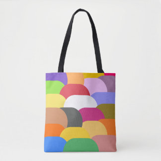 Överlappande skalcirklar mönster tygkasse