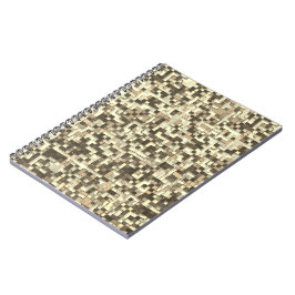 Överlappande små kvadrater i brunbeige ton anteckningsbok