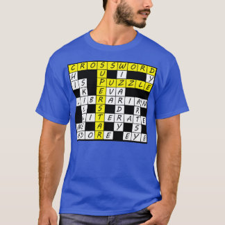 Överlappande supergul markering av Crossword Puzzl T Shirt