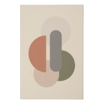 Overlapping Geometric Earth Tone Print