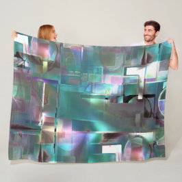 Överlappning av övertoningens grönt och färgad i m fleecefilt