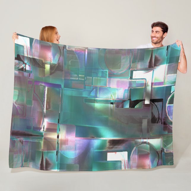 Överlappning av övertoningens grönt och färgad i m fleecefilt (På plats)