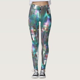 Överlappning av övertoningens grönt och färgad i m leggings