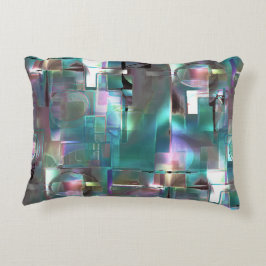 Överlappning av övertoningens grönt och färgad i m prydnadskudde