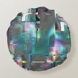 Överlappning av övertoningens grönt och färgad i m rund kudde