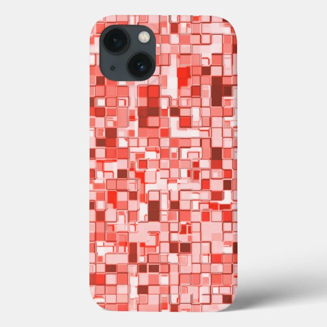 Överlappning av små fyrkanter, röda toner eller ko (Baksida)