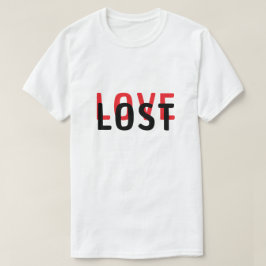 Överlappning av typografi för kärlek & BORTTAPPAD T Shirt