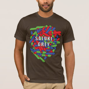 Överlappning för Saluki grå färgskatebaords T Shirt
