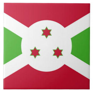 Överlappning med flagga Burundi Kakelplatta