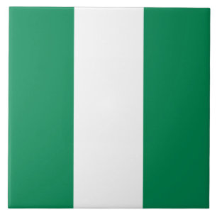Överlappning med flagga i Nigeria Kakelplatta