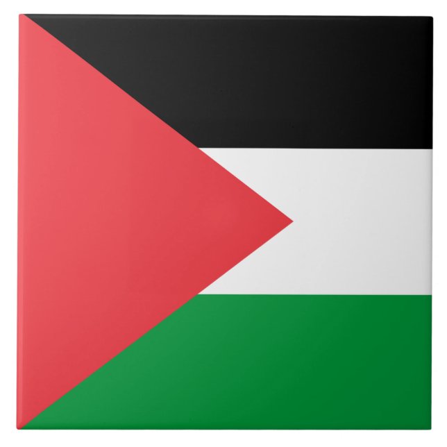 Överlappning med flagga Palestina Kakelplatta (Framsidan)