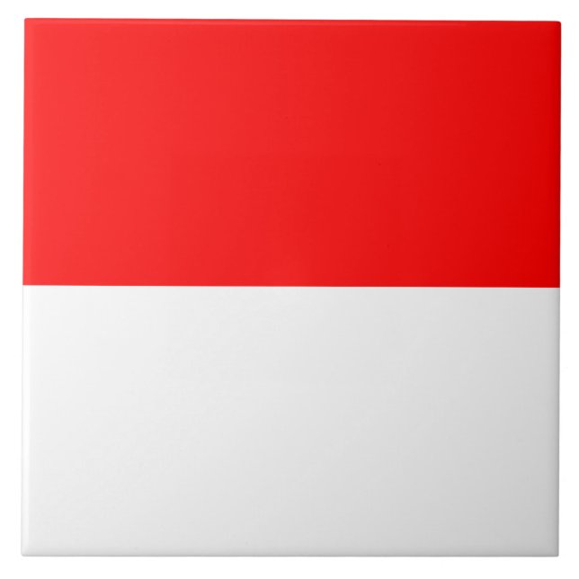 Överlappning med Indonesien flagga Kakelplatta (Framsidan)
