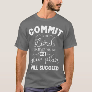 Överlåt till Herren Visa kristen tro Citat familj T Shirt