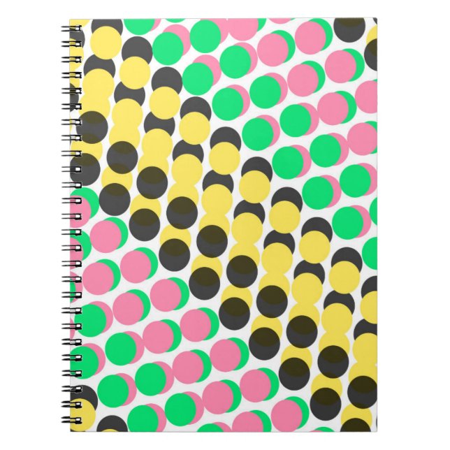Overlayed pricker anteckningsbok med spiral (Framsidan)