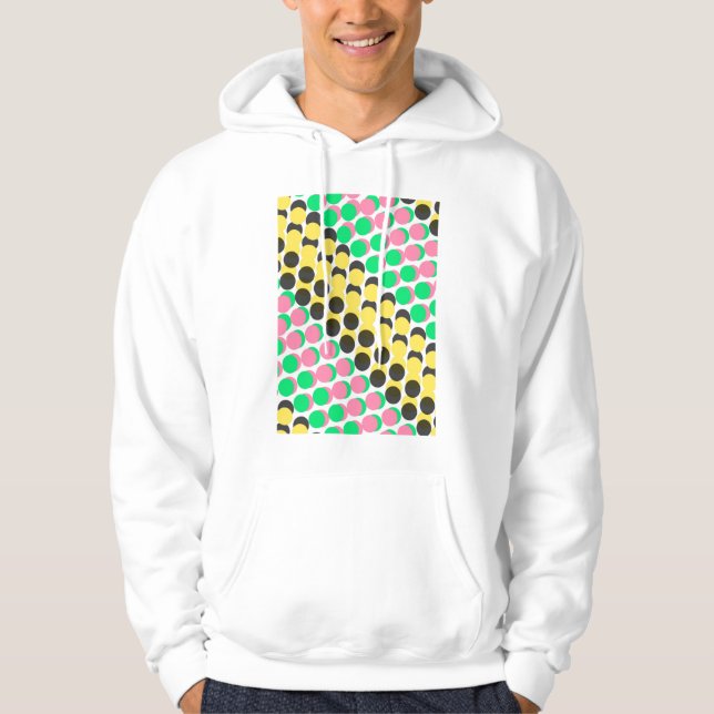 Overlayed pricker sweatshirt med luva (Framsida)