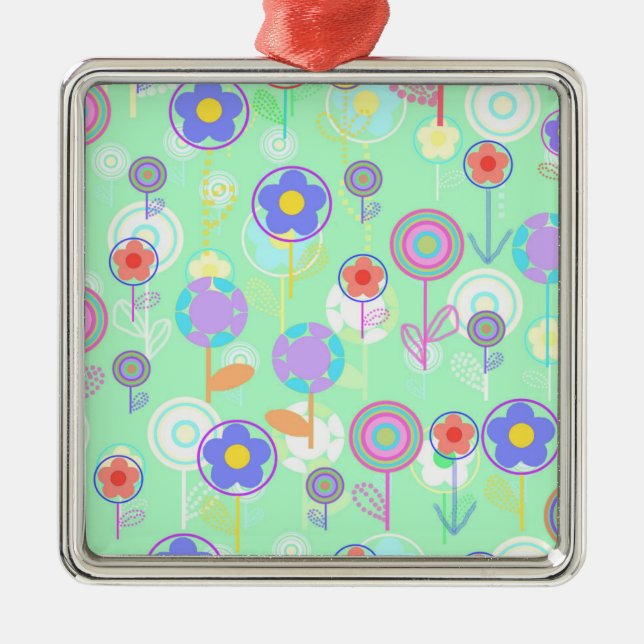 Overlayer blommor julgransprydnad metall (Framsidan)