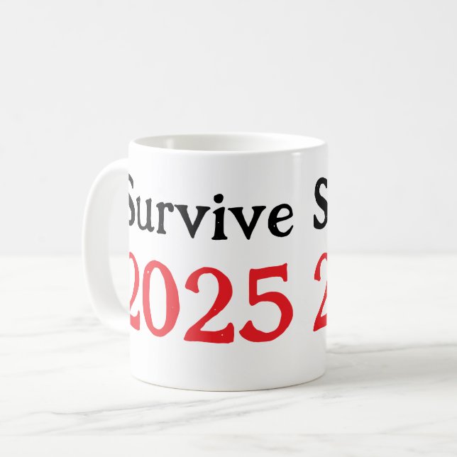 Överlev 2025 kaffemugg (Framsida vänster)