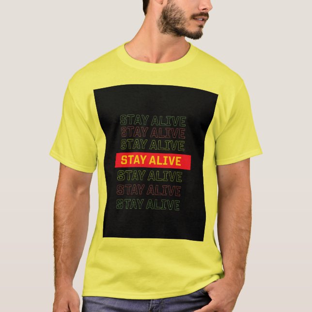 Överlev Motivations T-shirt design (Framsida)