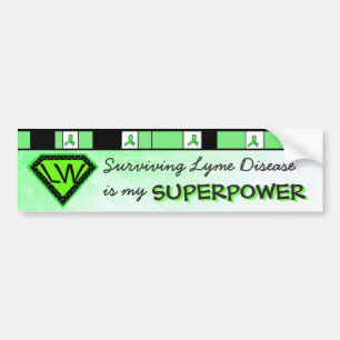 Överleva Bumper-märke för Lyme Disease Superpower Bildekal