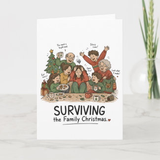 Överleva familjens jul – Rolig familj Kort