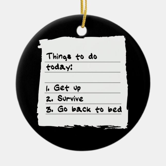 Överleva i dag prydnaden julgransprydnad keramik (Framsidan)