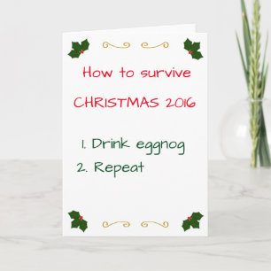 Överleva jul helgkort