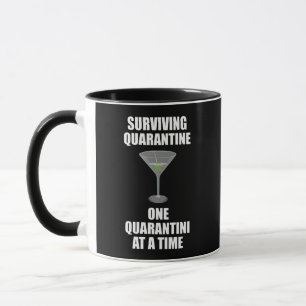 Överleva karantän ett karantän åt gången mugg