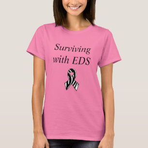 Överleva med EDS Ehlers-Danlos Syndrome Ribbon T Shirt
