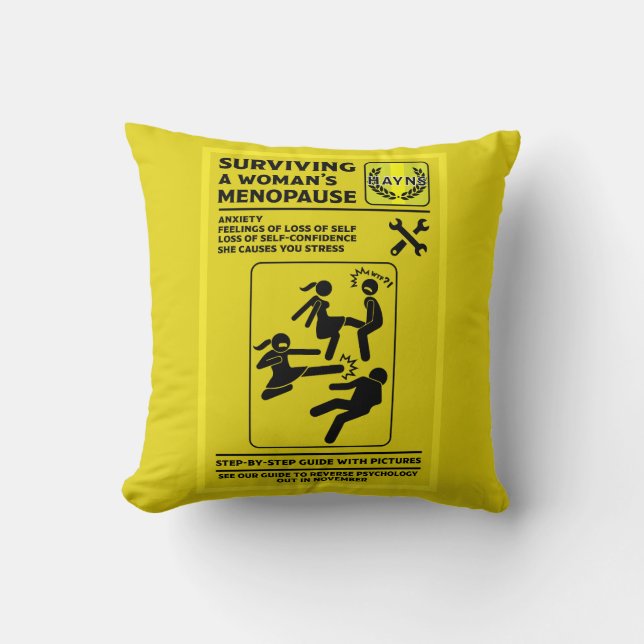 Överleva menykommando kudde (Framsida)