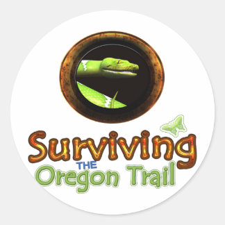 Överleva Oregon Trail Runt Klistermärke