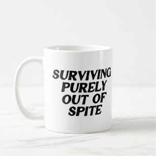 Överleva rent ut från spiten kaffemugg