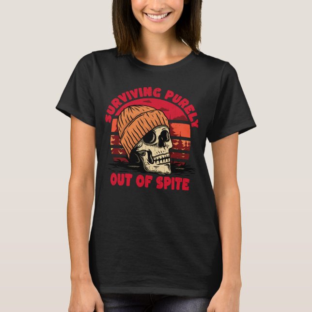 Överleva rent ut Spreja-skämt T Shirt (Framsida)