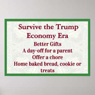 Överleva Trump Ekonomi Bättre Gåvor Poster