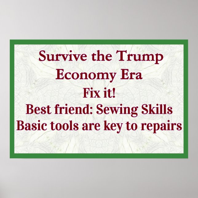 Överleva Trump Ekonomi Fixa Det Poster (Framsidan)