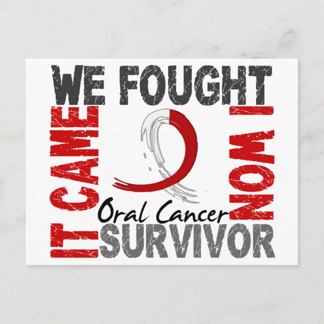 Överlevande 5 Oral cancer Vykort (Framsida)