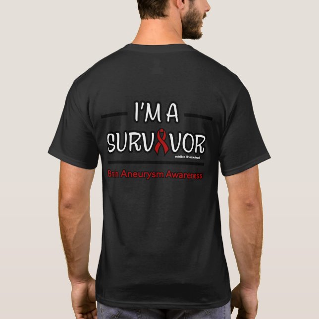 Överlevande...Brain Aneurysm T Shirt (Baksida)