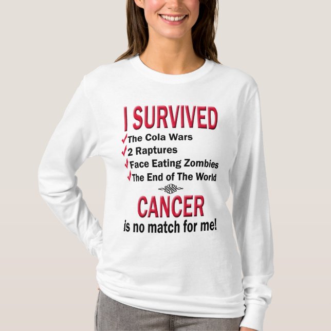 Överlevande - cancer - ingen matchning tröja (Framsida)