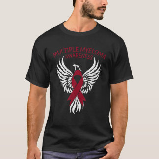 Överlevande Fighter Många Myeloma Awareness Burgun T Shirt