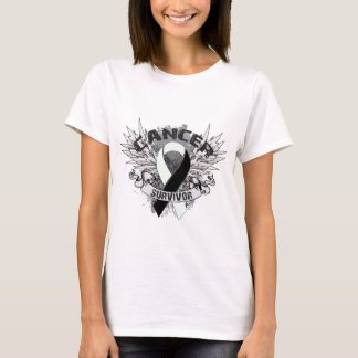 Överlevande för cancer för bevingat band för t shirt