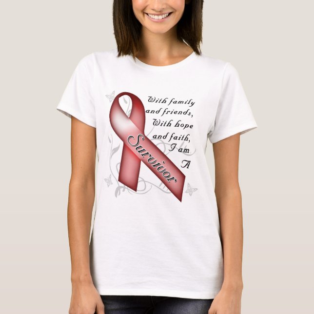 Överlevande för skäracellblodbrist t shirt (Framsida)