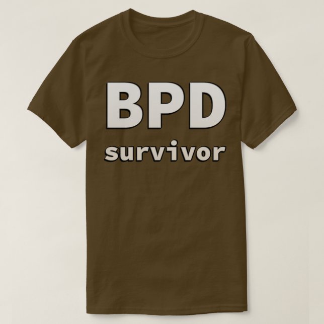 Överlevande från BPD-systemet T Shirt (Design framsida)